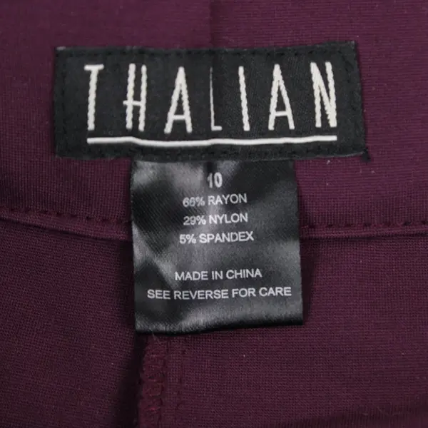 Thalian Ponte Stretch Leggings Skinny Pants Women's Size 10 Wine