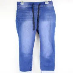 NoBo Women's Mid Rise Cropped Drawstring Jeans Size M 7-9