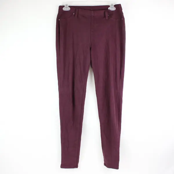 Time and Tru Women's Wine Red Skinny Leg Pants Medium 8-10