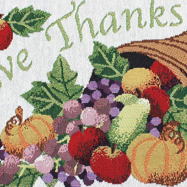 Set of 2 Thanksgiving Embroidered Placemats Holiday Table Decor