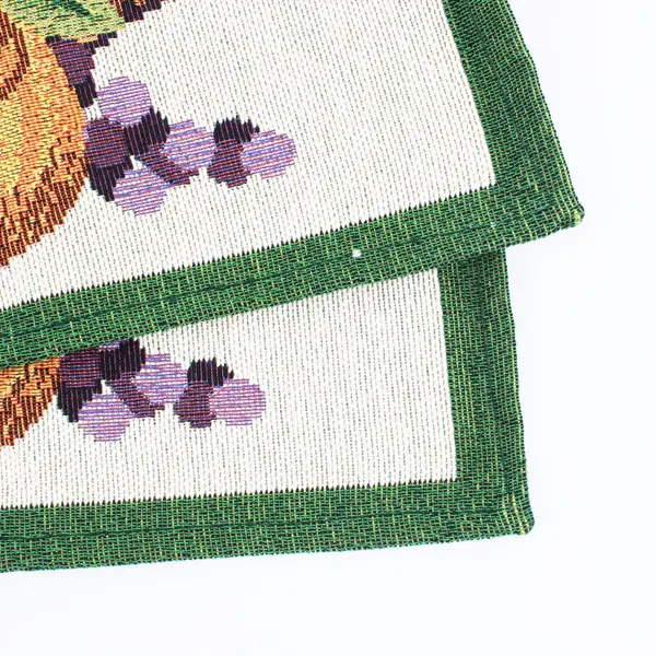 Set of 2 Thanksgiving Embroidered Placemats Holiday Table Decor