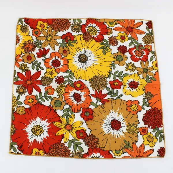 Set of 2 Floral Print Cloth Napkins 16 x 16 Inch