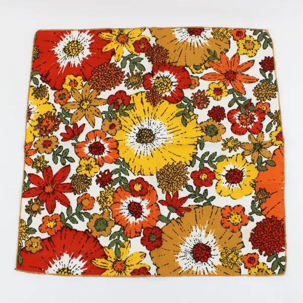 Set of 2 Floral Print Cloth Napkins 16 x 16 Inch