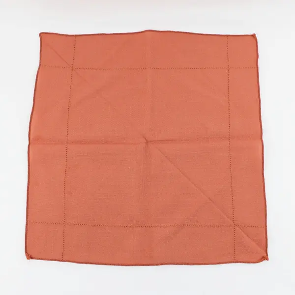 Lot of 3 Orange Square 16 x 16" Cloth Napkins