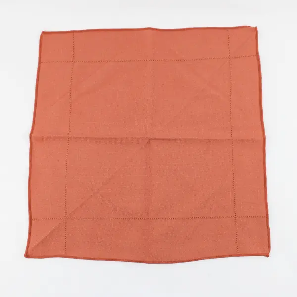 Lot of 3 Orange Square 16 x 16" Cloth Napkins
