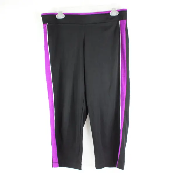 Women's Made for Life Quick-Dri Capri Pants Size M Black Purple