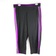 Women's Made for Life Quick-Dri Capri Pants Size M Black Purple