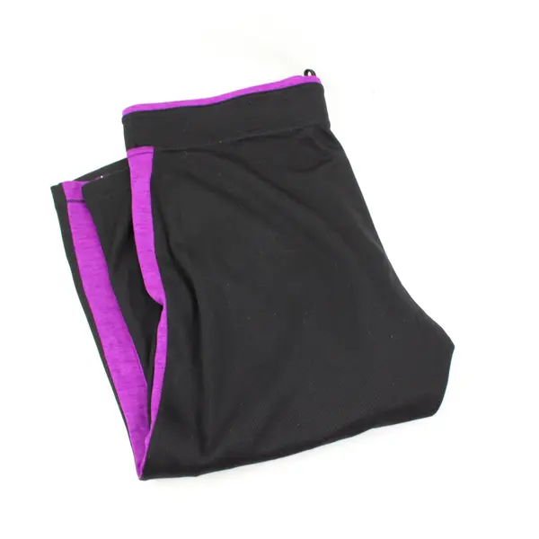 Women's Made for Life Quick-Dri Capri Pants Size M Black Purple