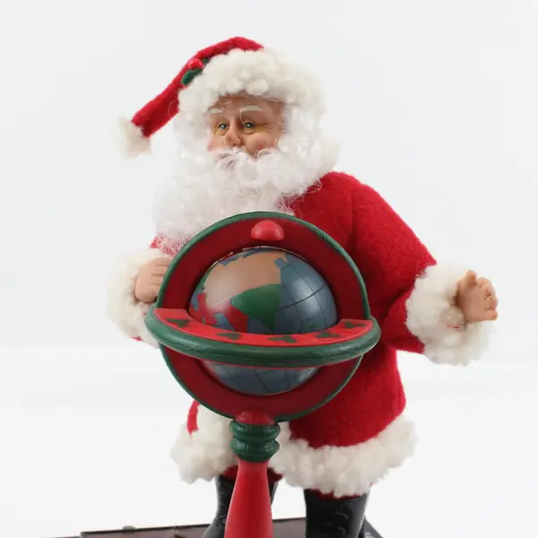 Holiday Creations Musical Santa Figurine Christmas Decor Noel Base