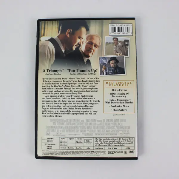 Road to Perdition DVD 2002, #89978 Tom Hanks, Paul Newman, Jude Law 