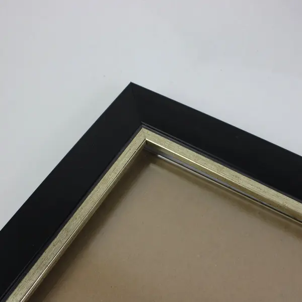 Lot of 2 Black Decorative Picture Frames 8x10 & 9.5x12.5