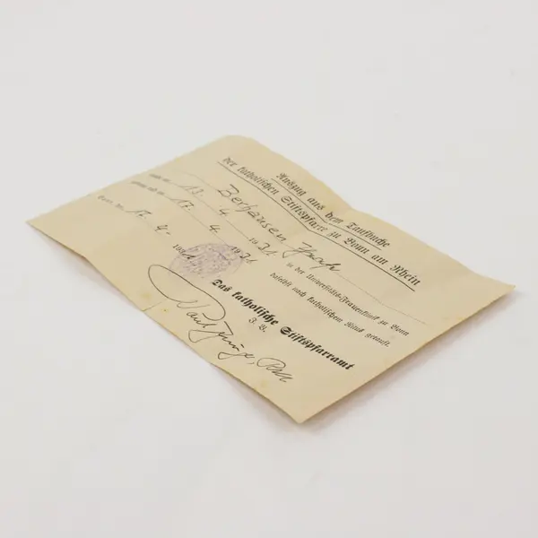German Catholic Baptism Certificate 1931 Bonn am Rhein Auszug