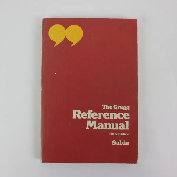 The Gregg Reference Manual 5th Edition William A Sabin 1977 Paperback Acceptable