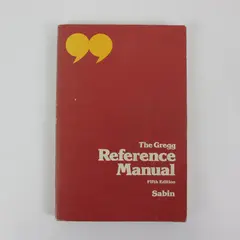 The Gregg Reference Manual 5th Edition William A Sabin 1977 Paperback Acceptable