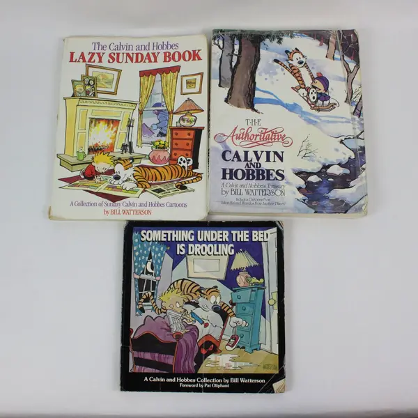 Lot of 3 Calvin & Hobbes Vintage Paperback Comic Books Bill Watterson Acceptable