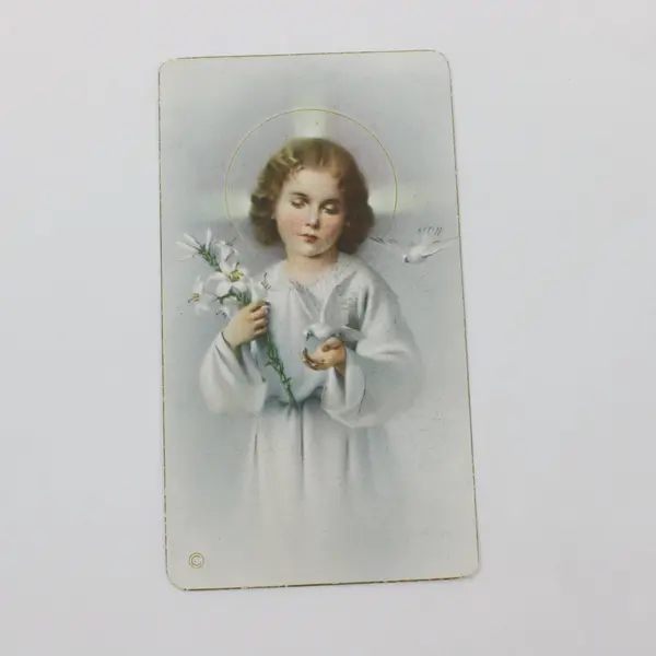 Reverend Pius Baur Memorial Holy Card 1964 Printed in Italy