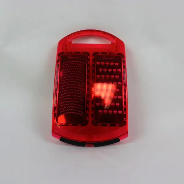 Red Plastic Double-Sided Grater Kitchen Tool
