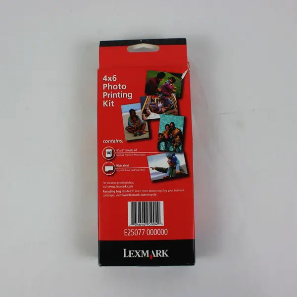 Lexmark 4x6 Printing Kit 140 Sheets Glossy Photo Paper #35 Color Cartridge