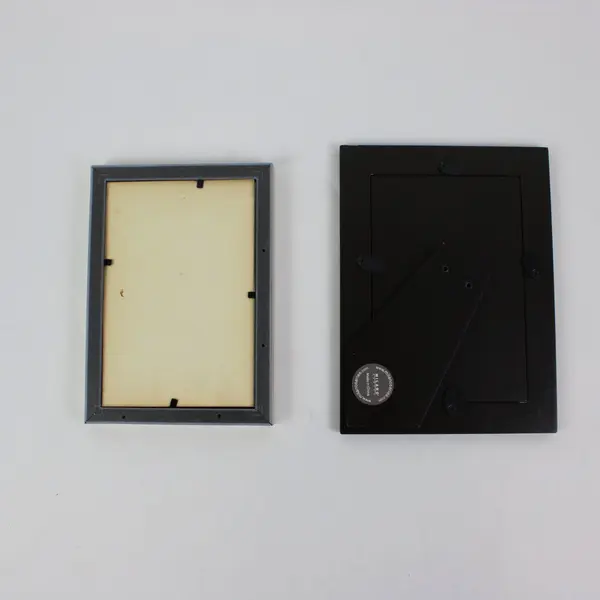 Lot of 2 MILANO 4x6 Photo Frames Silver Teal Black Tabletop