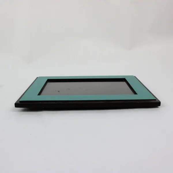 Lot of 2 MILANO 4x6 Photo Frames Silver Teal Black Tabletop