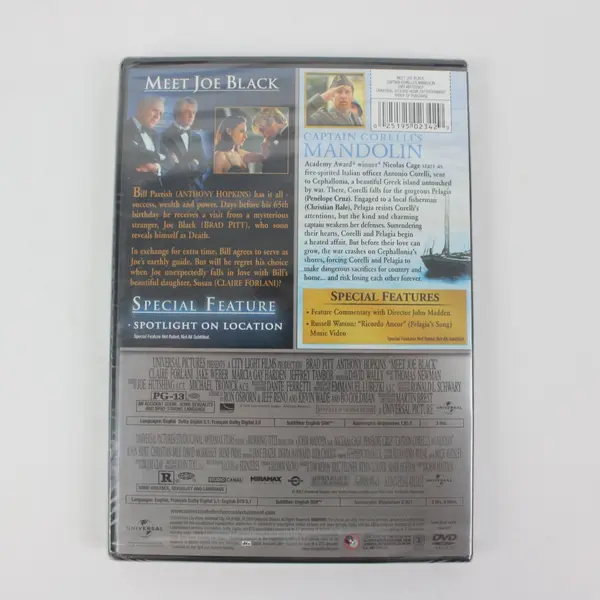 Meet Joe Black/Captain Corelli's Mandolin DVD Double Feature 2008 Sealed