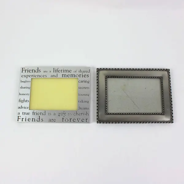 Lot of 2 Silver-Tone Photo Frames 3.5 x 5.5 Inch