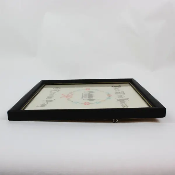 Bless This House Cross-Stitch Wall Art Black Wood Frame 12x12