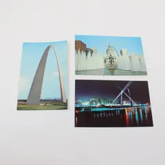 Lot of 3 Vintage 1960s St. Louis Gateway Arch Postcards