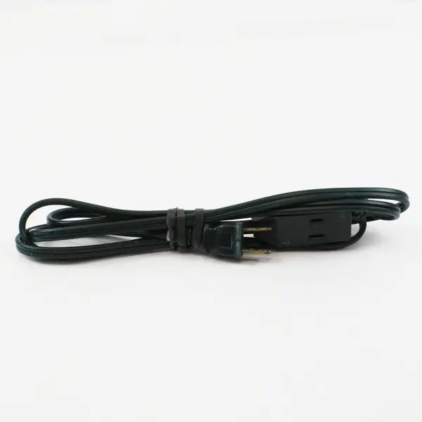 Lot of 2 Extension Cords Black 3ft White 6ft KAB-1F Untested
