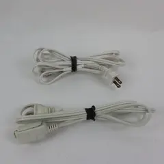 Lot of 2 White Extension Cords 5ft & 6ft