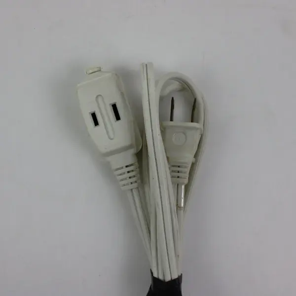 Lot of 2 White Extension Cords 5ft & 6ft