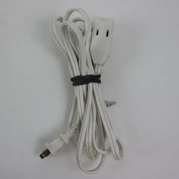 Lot of 2 White Extension Cords 5ft & 6ft