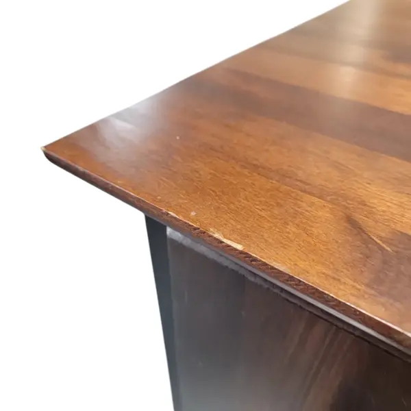 Dark Wood Cabinet With Brass Lock Hardware - Local Pickup Only
