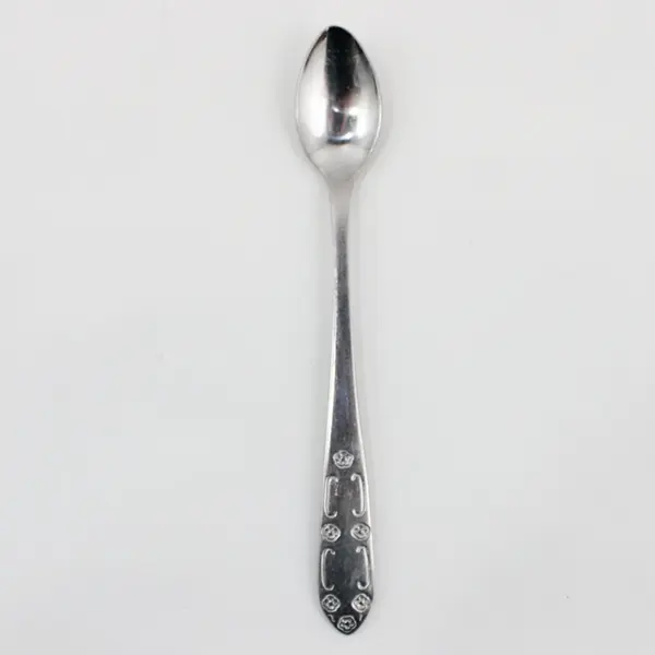 Infant Sanitoy Stainless Steel Feeding Spoon 5.75" Long Engraved Rare Item