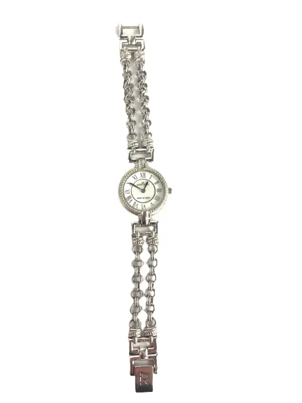 Anne Klein Watch with Silver Chain Links Quartz Watch Bracelet Water Resistant 