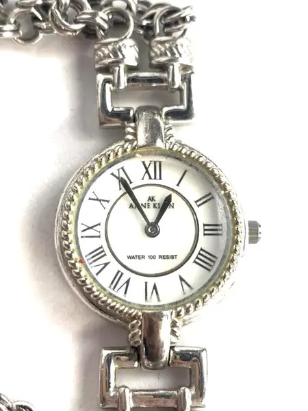 Anne Klein Watch with Silver Chain Links Quartz Watch Bracelet Water Resistant 
