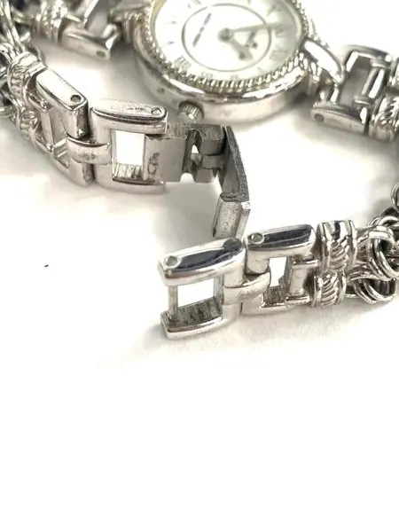 Anne Klein Watch with Silver Chain Links Quartz Watch Bracelet Water Resistant 