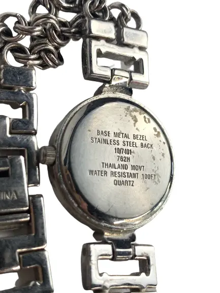 Anne Klein Watch with Silver Chain Links Quartz Watch Bracelet Water Resistant 