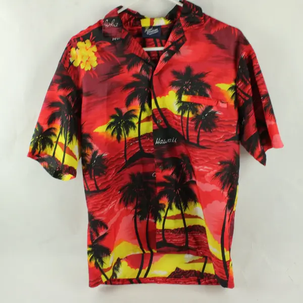 Lot of 2 RHC Made in Hawaii Royal Creations Men's M Tropical Hawaiian Shirts
