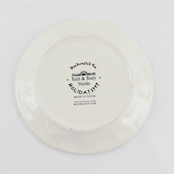 Bath & Body Works Holiday 1997 White Ceramic Plate