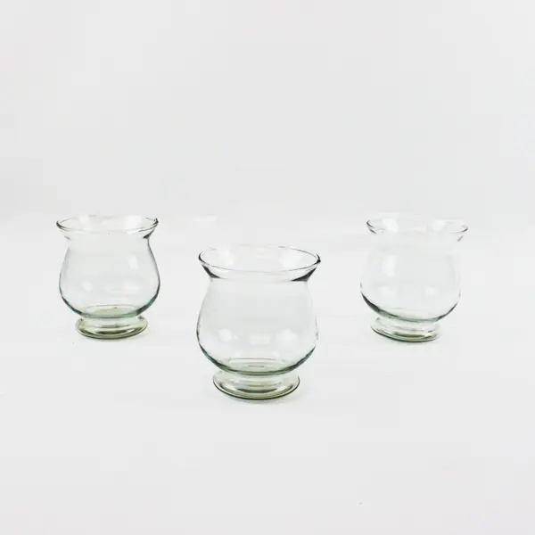 Lot of 3 Studio Nova Rialto Clear Crystal Vases