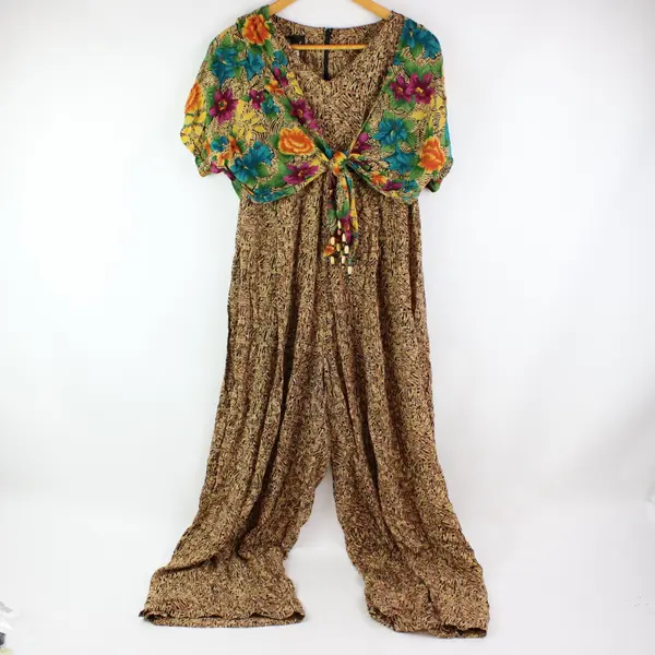 Carole Little Petites Women's Tropical Floral Jumpsuit Size 10