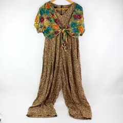 Carole Little Petites Women's Tropical Floral Jumpsuit Size 10