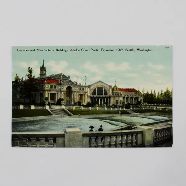 Lot Of 3 Alaska Yukon Exposition 1909 Manufactures Buildings Litho Postcards 