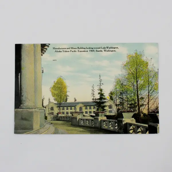Lot Of 3 Alaska Yukon Exposition 1909 Manufactures Buildings Litho Postcards 