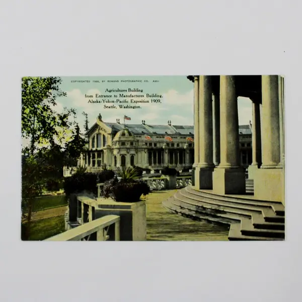 Lot Of 3 Alaska Yukon Exposition 1909 Agricultural Building Litho Postcards 
