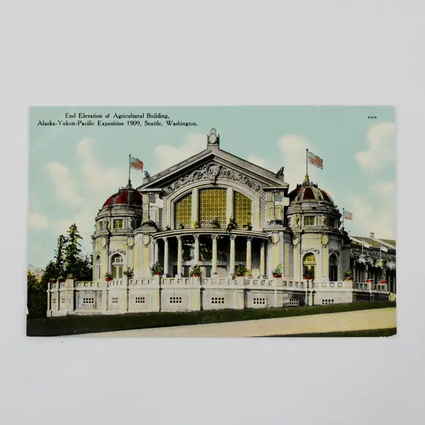Lot Of 3 Alaska Yukon Exposition 1909 Agricultural Building Litho Postcards 