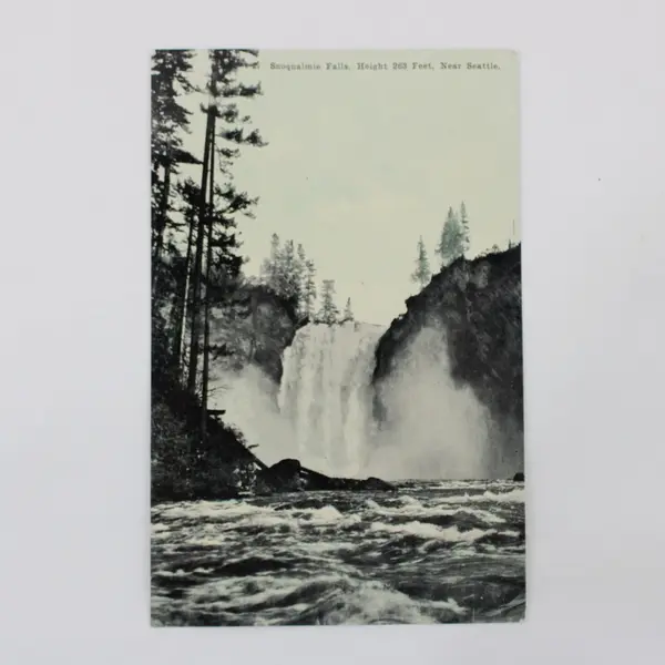 Vintage Snoqualmie Falls Washington WA Seattle Scenic Postcard