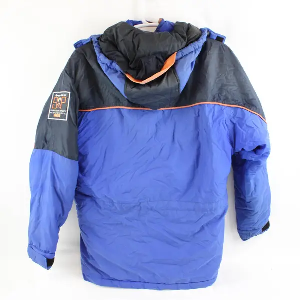 International Synergy Sport Men's L Insulated Jacket Blue Zip-Up Removable Hood 