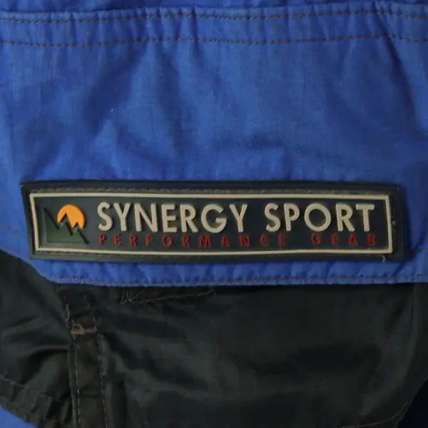 International Synergy Sport Men's L Insulated Jacket Blue Zip-Up Removable Hood 